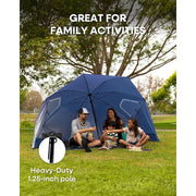 Sport-Brella Premiere XL Sun Shelter Umbrella, 9-Foot Canopy, UPF 50+ Protection, Heavy-Duty Steel Frame, Blue, 250115