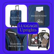 Skyway Tideland Softside 5-Piece Travel Luggage Set with Spinner Wheels, Blue