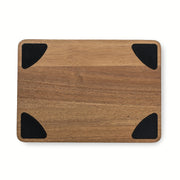 Thyme & Table Medium Acacia Wood Cutting Board with Juice Grooves and Non-Slip Feet, 10