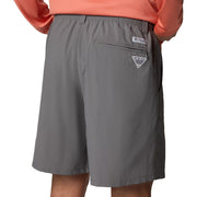 Columbia PFG Backcast IV Men's Water Shorts, Quick-Dry Nylon, Omni-Shade UPF 50, Omni-Shield Repellent, Stretch Waist, City Grey, 8 Inseam, 209473