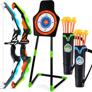 Beefunni Bow and Arrow for Kids, Light Up Archery Toy Set with 20 Suction Cup Arrows