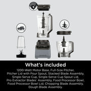 Ninja KS500 Grand Kitchen System 1200 Blender 4 Preset Auto-iQ Programs