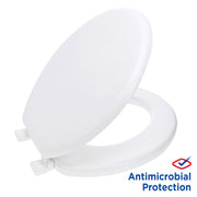 Clorox 59031 Antimicrobial Elongated Soft Cushioned Toilet Seat, White