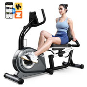 HASIMAN W27302 Indoor Recumbent Exercise Bike Magnetic Resistance Adjustable Seat Luminous Monitor