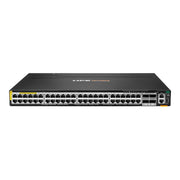 HPE Aruba CX 6300M 48-Port Layer 3 Managed Network Switch, PoE++ 2640W, 1G/2.5G/5G/10GBase-T, 4 QSFP28 Uplinks, Black, S0E91A