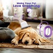 Oneisall LM3 Dog Grooming Vacuum Kit, 8-in-1 with 11000Pa Suction, Ultra Quiet, Cordless Clipper, Nail Grinder, Purple