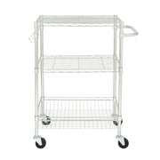 Hyper Tough HTF228082874001 3-Tier Multipurpose Rolling Cart, Chrome