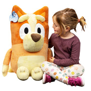 Moose Toys Bluey My Size Bingo Plush Toy, Oversized 30-Inch, Deluxe Polyester, Embroidered Details, Orange