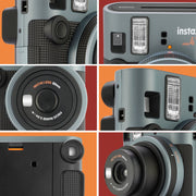 Fujifilm Instax Mini 41 Instant Film Camera, Auto Exposure, Twist Lens, Black, Accessory Bundle with 20 Prints, Camera Case, Photo Album, Microfiber Cloth