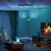 Govee H60B0A11 Uplighter Floor Lamp for Living Room, RGBIC Ripple Projector, Floor Lamp for Bedroom Works with Matter - Black