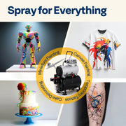 SPECSTAR Professional Airbrushing Paint System, 1/5 HP Oil-Free Compressor, Dual-Action Gravity Feed Airbrush, Adjustable Pressure, Portable Handle, X0021341PF
