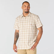 Carhartt Bozeman Relaxed Short Sleeve Plaid Shirt, Cobblestone, 2XL