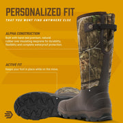LaCrosse Alpha Lite II Men's Waterproof Insulated Hunting Boots, Mossy Oak Country Roots, Size 13
