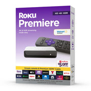 Roku 3920RW-SW 4K/HDR Streaming Media Player with Premium High Speed HDMI Cable and Simple Remote