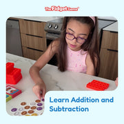 The Fidget Game Math Ahoy Educational Math Game with Addition and Subtraction Flash Cards, Coins, Ten Frame Fidget Mats, Multicolor