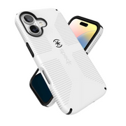 Speck 150695-1909 CandyShell Grip iPhone 16 Case Slim MagSafe - White/Black