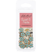 32640464-05 JOHN BEAD SWEET PETITE CHARM SM FLOWER BLUE 10PC