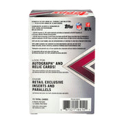 Topps 2026 Flagship Football Trading Cards Value Box, 6 Packs, 12 Cards Per Pack, Autograph and Relic Cards