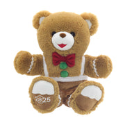 Holiday Time Gingerbread Boy Teddy Bear Plush, Brown, 15 in, Embroidered 2025 Paw Detail