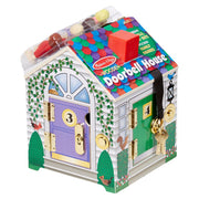 Melissa & Doug 2505 Take-Along Wooden Doorbell Dollhouse Keys, 4 Poseable Wooden Dolls