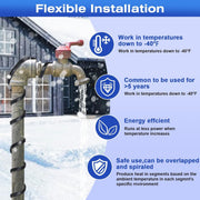 Rylpoint 100FT Heat Tape for Water Pipes, Roof Snow De-Icing, RV Heating Cable,120 Volt 8W/ft