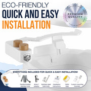 Clean Camper RV Bidet Attachment, Custom Fit for Thetford V VI and SeaFlo Plastic Toilets, Dual Self-Cleaning Nozzles, Easy Installation Kit, White