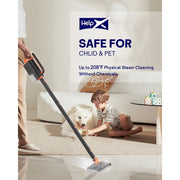Leemone HelpX Steam Mop, 13-in-1 Multi-Purpose Detachable Handheld Steamer, 17 Accessories, Large Capacity, Adjustable Height, LM-SteamMop