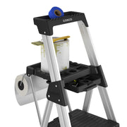 COSCO 2061AABLW Signature Series 6ft Aluminum Step Ladder, Type 1A, 300 lbs Load Capacity, Black
