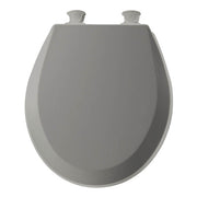 Bemis 500EC146 Molded Wood Round Toilet Seat With Easy Clean and Change Hinge, Almond