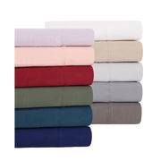 Superior Cotton Percale 300 Thread Count Lightweight Duvet Cover Set, Solid Lilac, Full/Queen