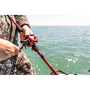 Lew's KVD Elite Baitcast Fishing Reel, Left-Hand Retrieve, 8.3:1 Gear Ratio, 6+1 Bearings, Red/Black, KVD1XHLG2