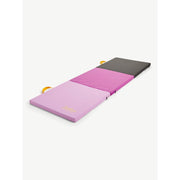 Justice 6' Three Folding Gymnastics Mat, 1.5-Inch Thick Padding, Multi-Color Pink, Carry Handles