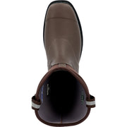 Muck Boot Men's Chore Western Mid Waterproof Work Boots, Square Toe, Pull-On Straps, Brown, MCHWM90