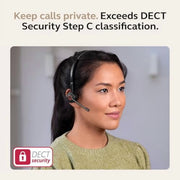 Jabra Engage 45 SE Convertible Wireless Headset, Bluetooth 5.0, DECT Security Certified, Active Noise Cancellation, 9 Hour Talk Time, Black, 9655-523-125