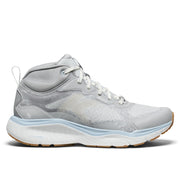 KEEN Leiki Mid Waterproof Hiking Boots for Women, Lightweight Breathable Synthetic and Textile Upper, High-Traction Rubber Sole, Vapor/Skyway, Size 6, 1030362