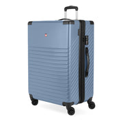 SWISSGEAR Edge Hardside Large Checked Spinner Luggage, Expandable 2 Inches, 8 Spinner Wheels, TSA-Approved Lock, Slate Blue