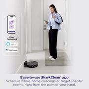SharkNinja Navigator Robotic Vacuum Cleaner with SmartPath Navigation, Self-Cleaning Brushroll, Powerful Suction for Carpets and Hard Floors, Steel Grey, RV2110