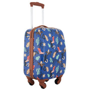 Wrangler WRW-K2302-ROD Rodeo Kids 2 Piece Hard-Side Spinner Luggage Set, Blue, 18in Carry-On with Packing Cube