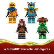 LEGO Ninjago Ninja Dragon Riyus Battle Building Toy Set, 347 Pieces, Poseable Dragon Figure with 4 Minifigures, Ages 7+, 71855