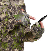 Sitka Gear Fanatic Glove with GORE OPTIFADE Concealment, Half-Finger Design, Water Repellent, Optifade Cover, Large, 81580610