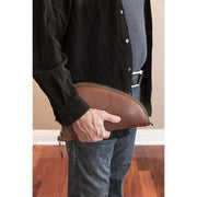 Saddle Mate Leather Pistol Case with Lock, Soft Padded Interior, Full-Grain Brown Leather, 12 in, BR2056