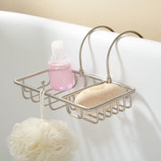 Signature Hardware RS-0910-BN Soap Basket with Sponge Holder - Brushed Nickel