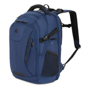 SwissGear Travel Tech Elite Laptop Backpack, TSA-Friendly ScanSmart Compartment, USB Charging Port, Shoe Compartment, Organizer Pockets, Black Blue