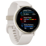 Garmin 010-02862-11 vivoactive 5 Health and Fitness GPS Smartwatch, Ivory