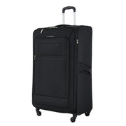 Protege Arendale 28in Softside Expandable Rolling Spinner Luggage, Black, 4 Spinner Wheels, Telescopic Handle, PG54100147016LB