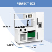 Delta KT86593GN-1652 Children Deluxe Modern Toy Kitchen Playset White