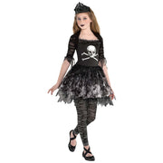 Amscan Prima Zomberina Girls Costume, Zombie Ballerina Design, Black and Gray, X-Large 14-16, 80418837