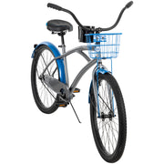 Huffy 56642P7 Carlisle 26-In. Cruiser Bicycle for Men, Gray and Blue