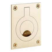 Signature Hardware Evandrus Brass Recessed Pocket Door Ring Pull, Polished Brass, 2-1/4 Inch Wide