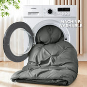 Sonoro Kate SONJHBQJTQNDG Queen Comforter Set, 7 Pieces, Dark Gray